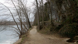 A walking trail along the C&O canal