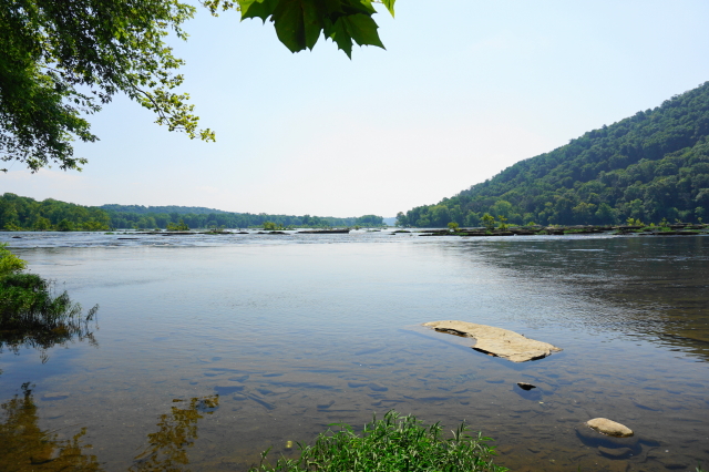 Looking down-stream at the Potomac River in Weaverton MD